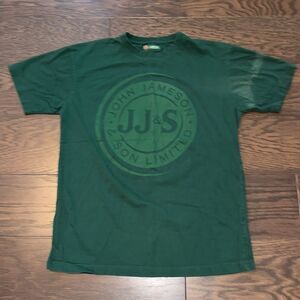 Official John Jameson & Sons Green Whiskey Drinkers worn used T Shirt
